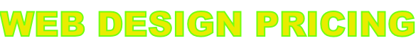 WEB DESIGN PRICING